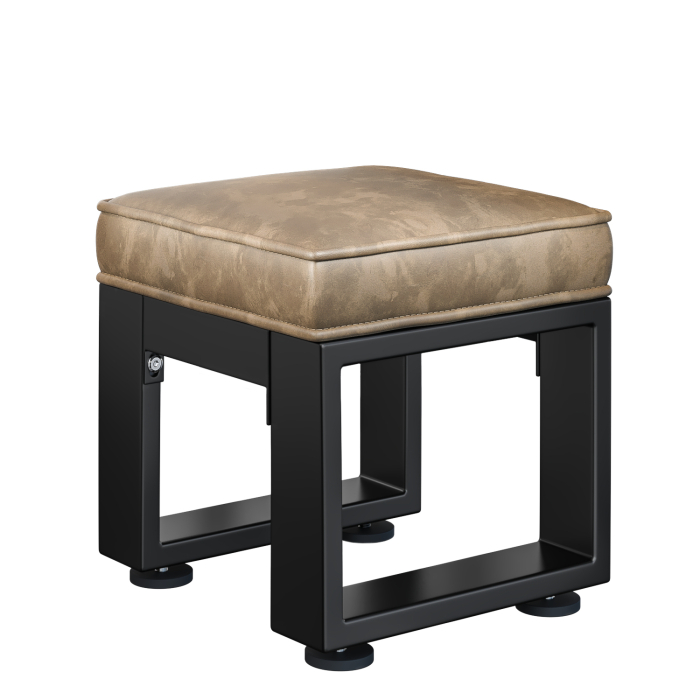 MORENA | Bistro Sitzhocker | B:H 40 x 51cm | Schwarz/ Taupe