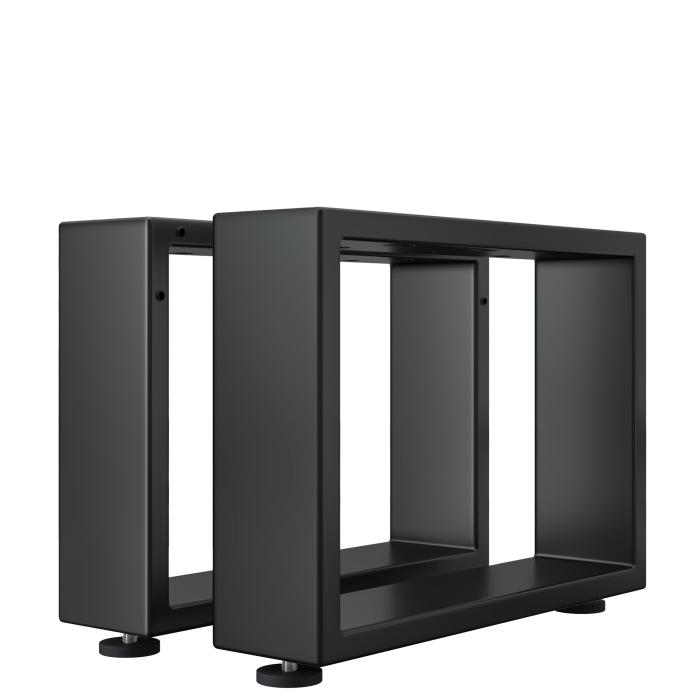 MORENA | Loungebordsglidare | Svart | Fötter: 12x12cm | B58xH36cm