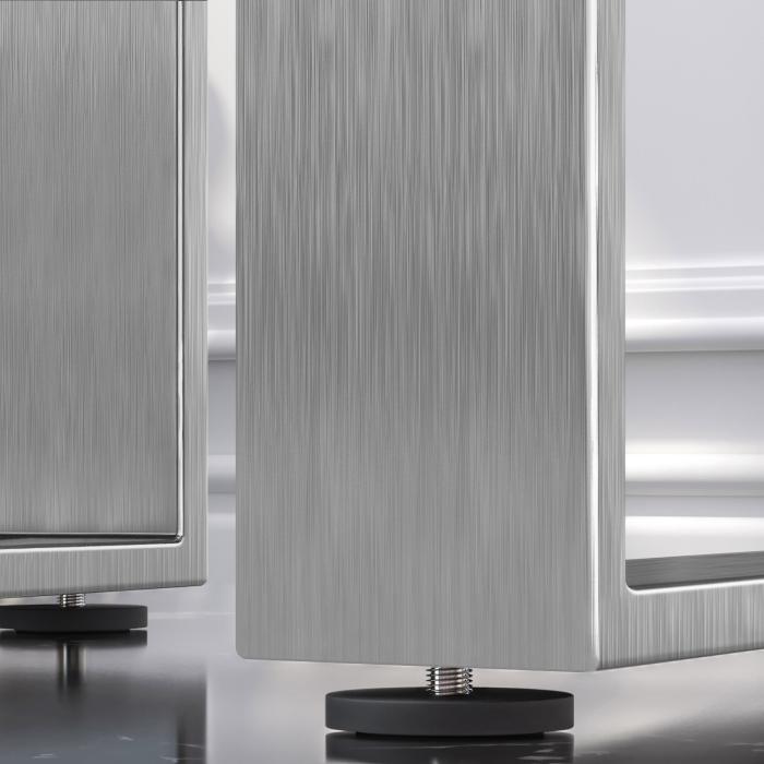 MORENA | X formet barbordben | Rustfritt stål | Føtter: 16x16cm | B68xH105cm