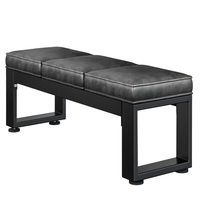 MORENA | Lounge bænk B:H 120 x 51 cm | 8 mm | Sort/Anthracit