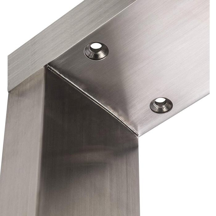 MORENA | X formet barbordben | Rustfritt stål | Føtter: 8x8 cm | B58xH105cm