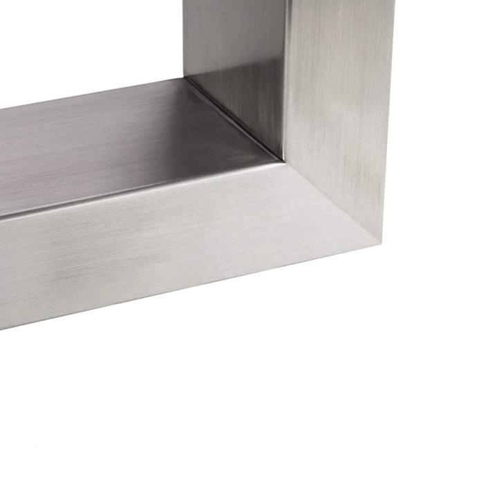 MORENA | X formet barbordben | Rustfritt stål | Føtter: 8x8 cm | B58xH105cm
