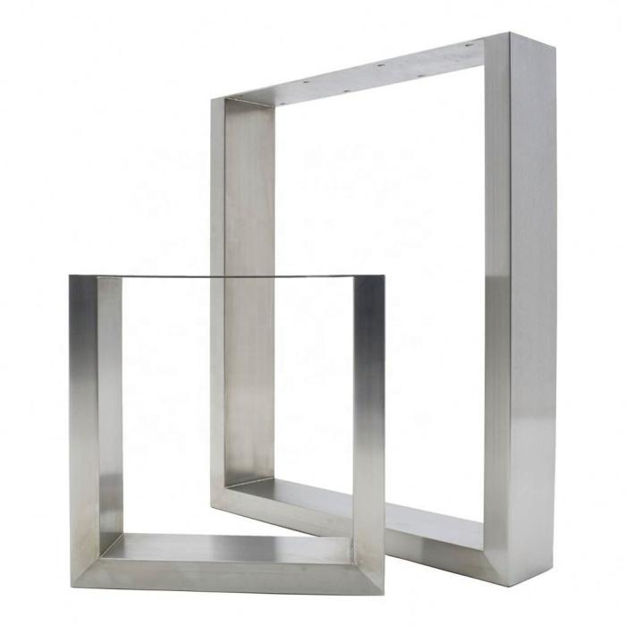 MORENA | X formet barbordben | Rustfritt stål | Føtter: 8x8 cm | B58xH105cm