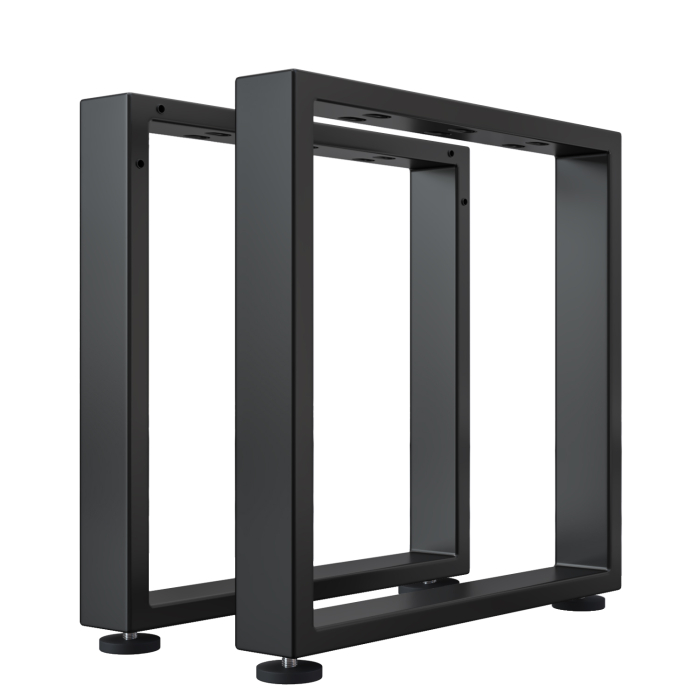 MORENA | Tisch Kufen | Schwarz | Füße: 6x6cm | B68xH73cm