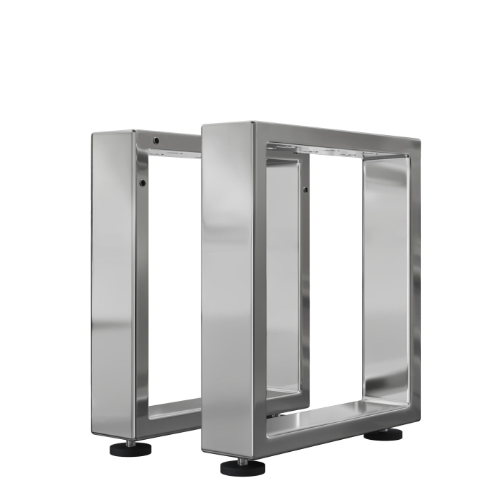 MORENA | Pieds de banc en U | Acier inoxydable | Pieds : 8x8cm | L40xH43cm
