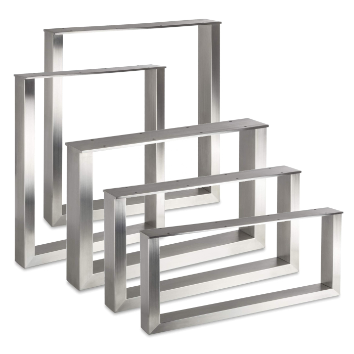 MORENA | Stehtisch Kufen | Edelstahl | Füße: 8x8cm | B58xH105cm