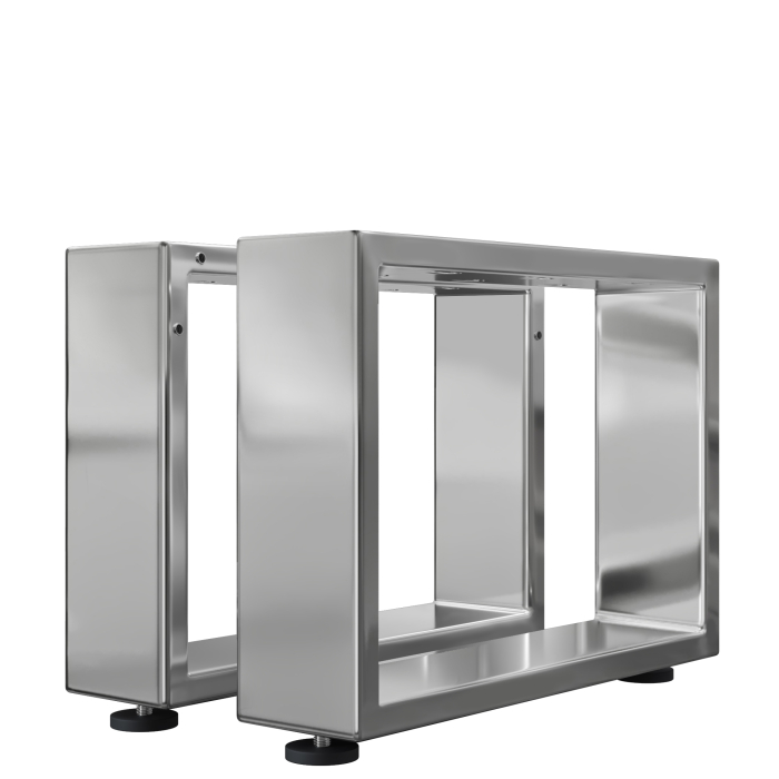 MORENA | Pattini per tavolo da salotto | acciaio inox | gambe: 16x16cm | L58xH36cm