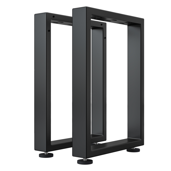 MORENA | Hoker i ławka barowa na nogach | Czarny | Stopy: 8x8cm | S40xW73cm