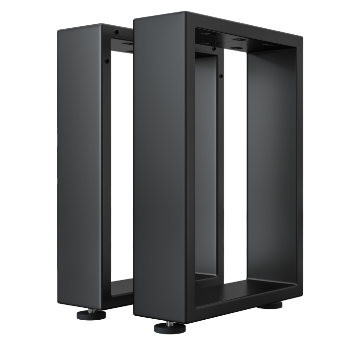 MORENA | Taburete de bar y banco alto patines | Negro | Pies: 16x16cm | W40xH73cm
