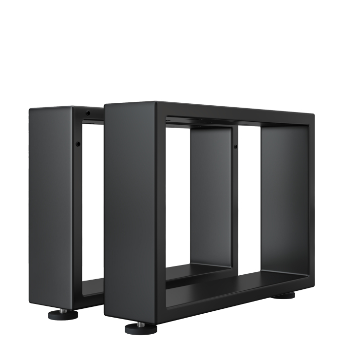 MORENA | Lounge Table Skids | Sort | Fødder: 12x12cm | B58xH36cm