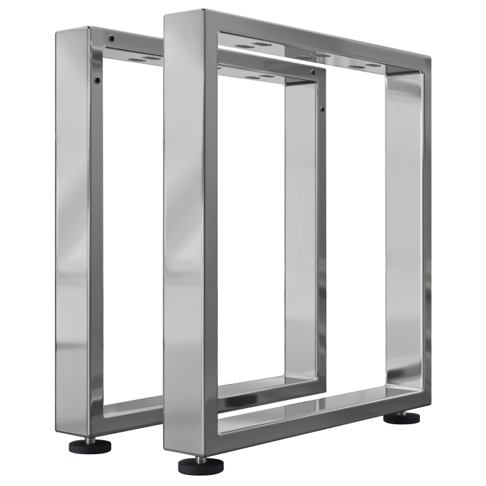 MORENA | Stół na nogach | Stal nierdzewna | Nogi: 6x6cm | S58xW73cm