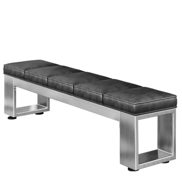 MORENA | Banc de salon B:H 200 x 51 cm | 16 mm | Acier inoxydable / Anthracite