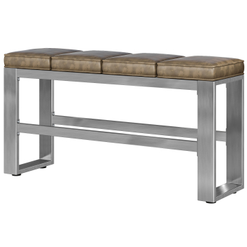 MORENA | Benk B:H 160 x 81cm | 12mm | Rustfritt stål/ Taupe