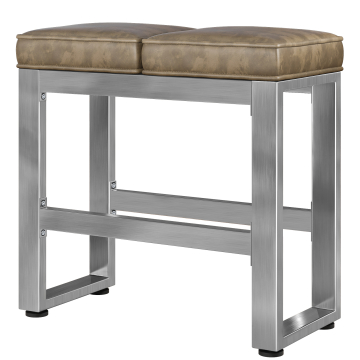 MORENA | Benk B:H 80 x 81cm | 8mm | Rustfritt stål/ Taupe