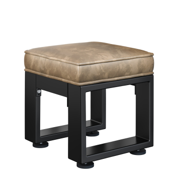 MORENA | Bistro Sitzhocker | B:H 40 x 51cm | Schwarz/ Taupe