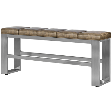 MORENA | Bænkdør B:H 200 x 81cm | 16mm | Rustfrit stål/ Taupe
