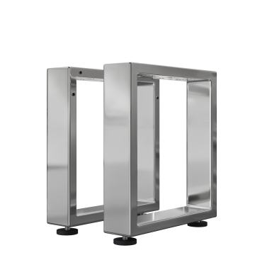 MORENA | Gambe a forma di u per tavolo | Acciaio inox | Piedi: 8x8cm | L40xH43cm