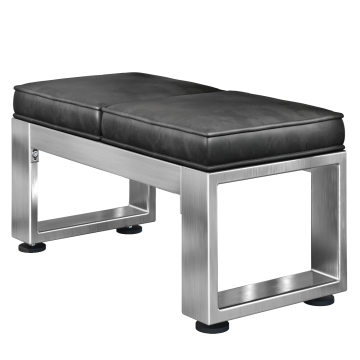 MORENA | Lounge benk B:H 80 x 51cm | 8mm | Rustfritt stål / Antrasitt