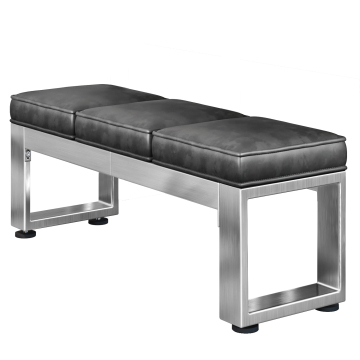 MORENA | Lounge-istuinpenkki B:H 120 x 51cm | 8mm | Ruostumaton teräs/ antrasiitti