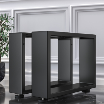 MORENA | Lounge Table Skids | Sort | Ben: 16x16cm | B68xH36cm