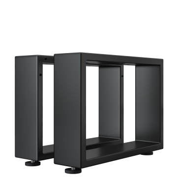 MORENA | Lounge Table Skids | Sort | Fødder: 12x12cm | B58xH36cm