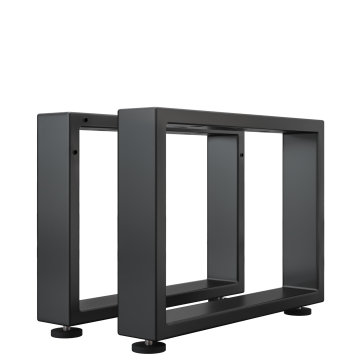 MORENA | Lounge Table Skids | Sort | Fødder: 8x8cm | B68xH36cm