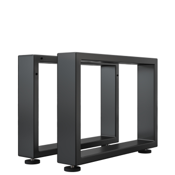 MORENA | Lounge Tisch Kufen | Schwarz | Füße: 8x8cm | B58xH36cm