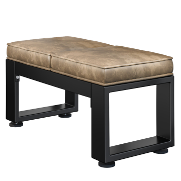 MORENA | Loungebenk B:H 80 x 51 cm | 8 mm | Svart/ Taupe