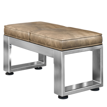 MORENA | Loungezitbank B:H 80 x 51cm | 8mm | RVS/Taupe