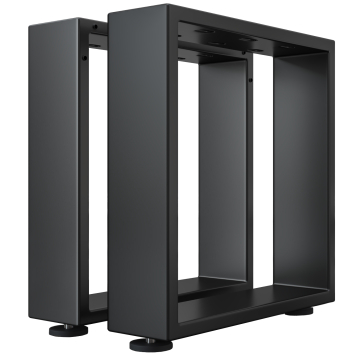 MORENA | Skid table | Black | Feet: 12x12cm | W68xH73cm