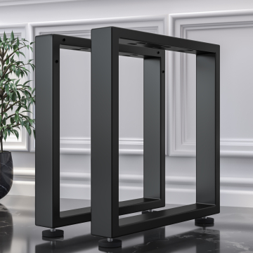 MORENA | Skid table | Black | Legs: 8x8cm | W58xH73cm