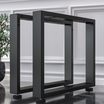 MORENA | Skid table | Black | Legs: 8x8cm | W78xH73cm