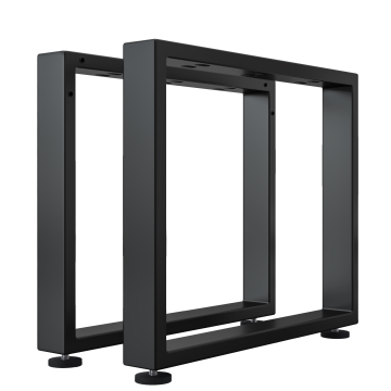 MORENA | Skridsikkert bord | Sort | Ben: 6x6cm | B78xH73cm