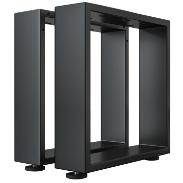 MORENA | Skridsikkert bord | Sort | Fødder: 12x12cm | B98xH73cm
