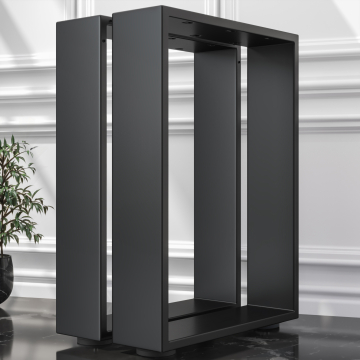 MORENA | Stół barowy na nogach | Czarny | Nogi: 16x16cm | Szer.58xWys.105cm