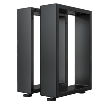 MORENA | Tabouret de bar & tabouret haut patins | Noir | Pieds : 12x12cm | L40xH73cm