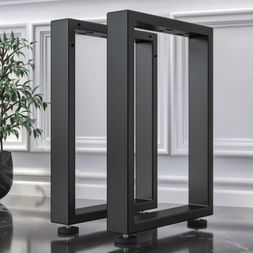 MORENA | Tabouret de bar & tabouret haut patins | Noir | Pieds : 6x6cm | L40xH73cm