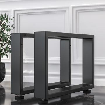MORENA | Loungetafelglijders | Zwart | Voeten: 6x6cm | B58xH36cm