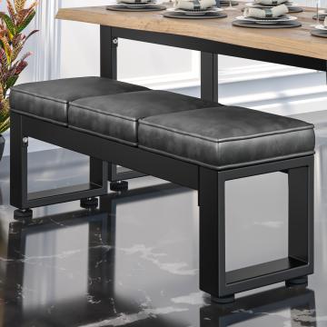 MORENA | Lounge bank B:H 120 x 51 cm | 8 mm | Zwart/ Antraciet