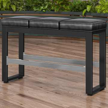 MORENA | Bank B:H 120 x 81cm | 8mm | Zwart/ Antraciet