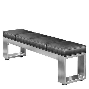 MORENA | Lounge Zitbank B:H 160 x 51cm | 12mm | RVS/ Antraciet