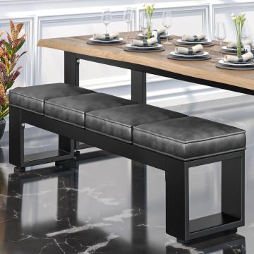 MORENA | Loungebank B:H 160 x 51cm | 12mm | Zwart/ Antraciet