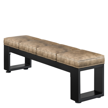 MORENA | Lounge Zitbank B:H 160 x 51cm | 12mm | Zwart/ Taupe