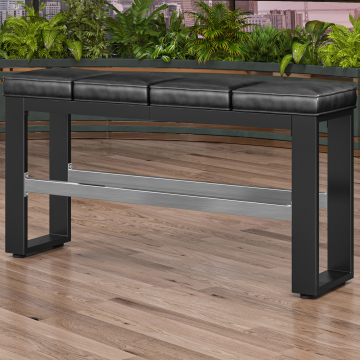 MORENA | Zitbank B:H 160 x 81cm | 12mm | Zwart/ Antraciet