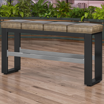 MORENA | Bank B:H 160 x 81cm | 12mm | Zwart/ Taupe