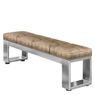 MORENA | Loungebank B:H 160 x 51cm | 12mm | RVS/ Taupe