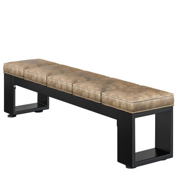 MORENA | Loungebank B:H 200 x 51cm | 16mm | Zwart/ Taupe