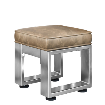 MORENA | Bistro Sitthocker | B:H 40 x 51cm | Rustfritt stål/ Taupe