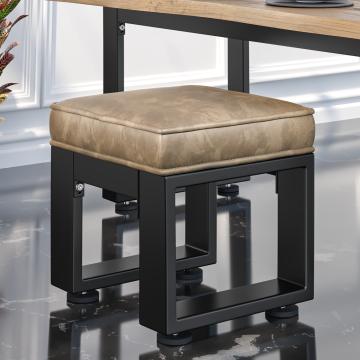 MORENA | Bistro Sitzhocker | B:H 40 x 51cm | Schwarz/ Taupe