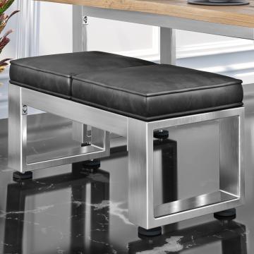 MORENA | Loungebank B:H 80 x 51cm | 8mm | RVS/ Antraciet